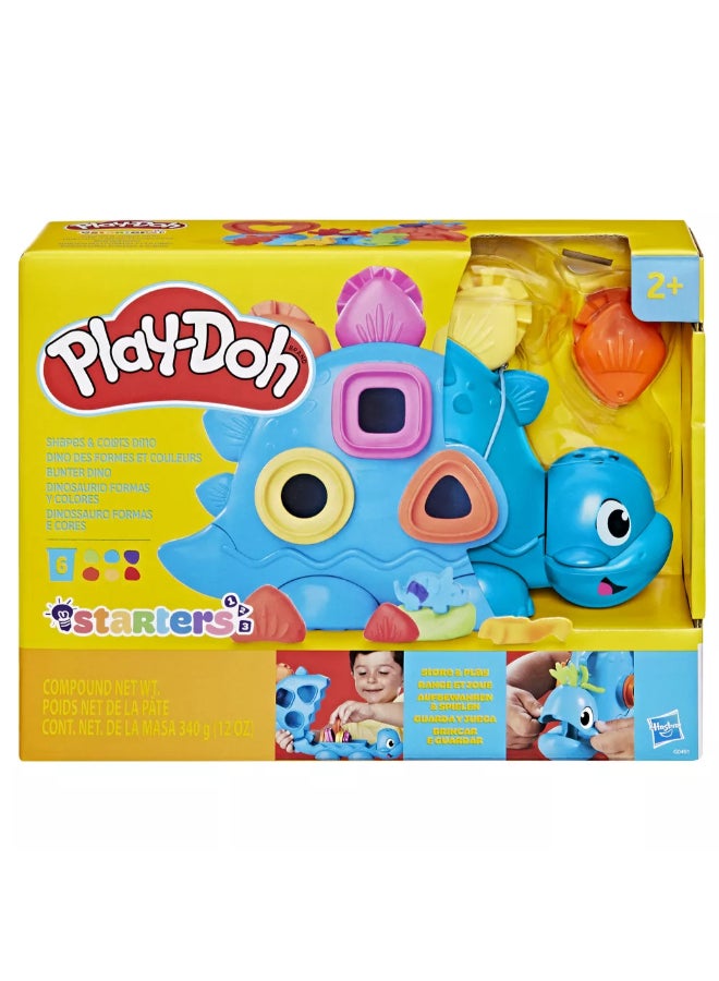 Play-Doh Shapes and Colors Dino Starter Dough Playset Multicolour 21.6 x 27.9 x 7.9 cm HPDG04915L0 - Image 3